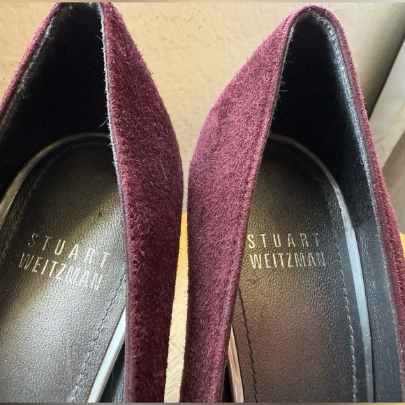 Stuart Weitzman Plum Colored Platform Heels in Size 8 - Picture 6 of 8